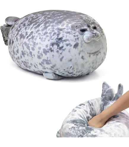 Peluche Phoque 20 Cm – Doux, Résilient – Oreiller, Décoration, Câlin – Kiuiom