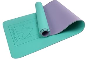 NIDRA SOUL'S RESTING SPACE Nidra Yoga Mat, Professional Yoga and Pilates Mat for Women and Men, TPE Eco-friendly Non-Slip Base Yoga Mat for Floor Exercises, Fitness, Workout and Meditation 183cm x 61cm x 6mm