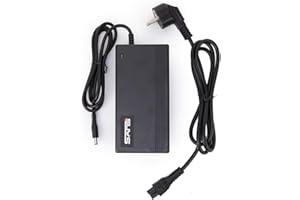 HANERIDE MIFA Chargeur d'origine 42V 3A pour Batterie de vélo électrique 36V avec fiche Ronde