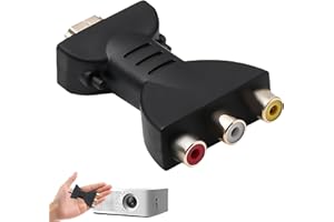 louuuou 1 PC Hdmi to Av Converter, Hdmi to Rca Converter High-Definition AV Video Adapter Red Yellow White Interface Compatible with PC Laptop Xbox TV Camera DVD USB Charging