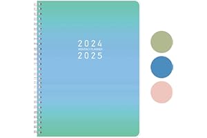 KMQOY 2024-2025 Academic Diary Planner-Diary 2024-2025 Weekly & Monthly Academic Planner, 7.3" x 9.5" January 2024 to December 2025 Calendar Planner, Flexible Cover,Twin-wire binding blue (18.5×24cm)