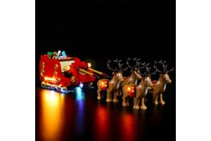 BRICKBLING Set di luci a LED compatibile con Lego 40499 Babbo Natale Sleigh (senza modello), set di illuminazione decorativa compatibile con giocattoli creativi di Babbo Natale