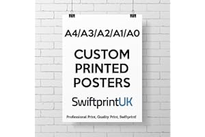 SwiftprintUK Custom Poster Print - Personalised Poster for Business Ads - Make Your Own Poster for Home & Office Decor - A0 A