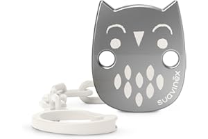 Suavinex, Broche Pinza Para Chupetes, Chupetero, Cadena Para Chupete Con Broche Joya, Efecto Metalizado. +0 Meses, Bonhomia Beige