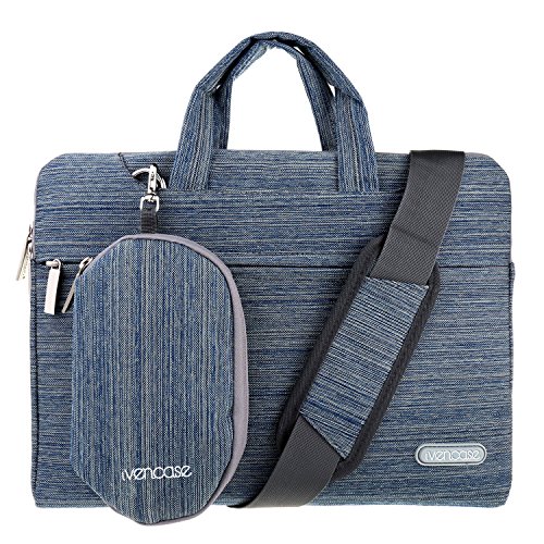 ivencase - Hülle Aktentasche Tasche Schultertasche für 15-15.6 Zoll Laptop / Notebook / Computer / MacBook Pro 15.4 / MacBook Pro with Retina Display 15.4 - blau
