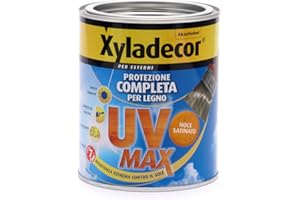 Xyladecor XXYLADECOR SMALTO LEGNO ESTERNI UV MAX Protezione Completa da sole e agenti atmosferici Idrorepellente colore NOCE 750ML, 750 ML