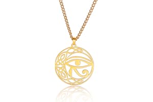 LIKGREAT Collier Nœud Trinité Celtique Collier Nœud Celtique Pendentif Croissant de Lune Ancienne Irlandaise Triangle Celtique Amulette de Protection en Acier Inoxydable pour Hommes et Femmes