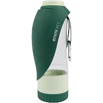 emmi-pet 2 in 1 Dog Water Bottle, 600 ml, with 150 ml Food Bag ...