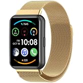 PSR Aksesuar Huawei Watch Fit 2 Metal Kordon - Mıknatıslı Ayarlanabilir &Ccedil;elik &Ouml;rg&uuml; Saat Kayışı