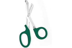 HIGHFITT AZN First Aid Scissors, Bandage Tough Cut Tuff-Cut Trauma Medical Shears for Nurses, Paramedics Doctors Students Theatre Hospitals, Veterinary, Firefighter, Rescue, Home and DIY (Green, Small 15cm)