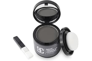 SOVONCARE Root Touch Up Powder,Root Cover Up Hair Powder for Women for Thinning Hair & Conceals Hair Loss,Hairline Powders Instantly Hairline Shadow Cover (Black, 0.14 Ounce (Pack of 1))