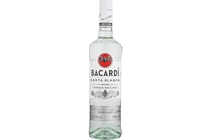 BACARDÍ Carta Blanca Superior White Rum, 37,5 % vol., 70 cl / 700 ml, rhum emblématique des Caraïbes, idéal pour la réalisation de cocktails