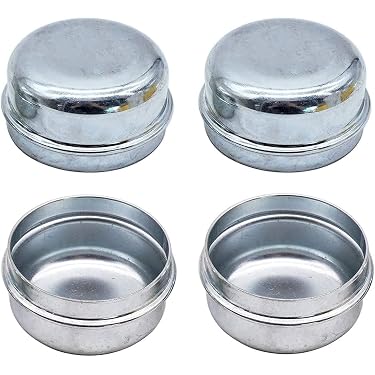 Lot De 4 Capuchons Anti-poussière Pour Moyeu De Remorque – Métal, 50,4 Mm, Zingué, Pour Bateau Ou Voilier