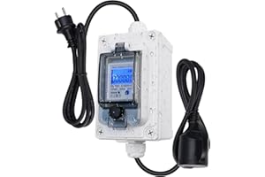 VAPOURD Mobiler Digitaler Stromzähler 230V, 60A Mobile Meter CEE Outdoor KWH Messgerät mit IP67 Wasserdich, Industriestecker LED Stromzähler mit Reset, Gummischlauchkabel Tragbar (Europäischer Stecker)