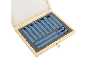 COCOARM Lathe Cutting Tools 11pcs Lathe Tools Carbon Steel and Cemented Carbide Lathe Turning Tool Set High Hardness Metal Lathe Tools Milling Cutting Turning Tool Set 8 x 8mm