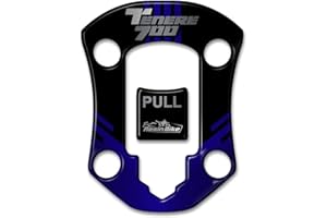 Resin Bike Adesivi Moto Compatibile con Yamaha Tenere 700 2019 Blu. Protezione Tappo Serbatoio Moto da Urti e Graffi. Adesivo 3D Resinato - Blu Metallizzato