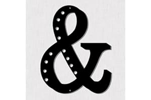 Resama 11'' Black Metal Letters for Wall Decor, Visual 3D Large Alphabet, Decorative Farmhouse Hanging Letter Sign for Living Room Bedroom Office Home Party (&)