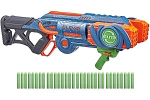 Nerf Elite 2.0 Flipshots Flip-32 Blaster, 32 Dart-Läufe für doppelte Feuerkraft, Kapazität für 32 Darts, 32 Nerf Darts