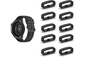 SMYAOSI 10 st klocköglor för Garmin-armband, anslutna öglor, silikonklocka, klockarmband i gummi, spännen för byte av Mi Watc