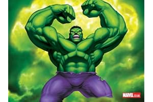 PARTYLANDIA Cialda In Ostia Hulk Con Sfondo Verde Decorazione Torta Dischi Commestibile