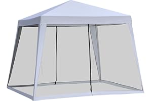 Outsunny Tonnelle Barnum Style Colonial dim. 3L x 3l x 2,45H m 4 moustiquaires 2 zippées Gris Noir