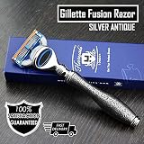 La cabeza de cartucho de Haryali London duraderos toma estándar de Gillette Fusion y turbo Mach 3 cuchillas de repuesto en