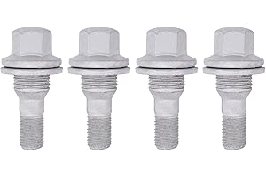 HouYeen - Bulloni per ruote dell’auto, filettatura 12 x 1,25 mm, confezione da 4 pezzi