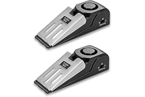 Lancoon Türstopper Alarm 2Er-Pack, 120dB Lauter Tragbarer Keil Eingangsalarm Sicherheitswerkzeuge Für Haussicherheit Haus Apartment Hotel Reisen