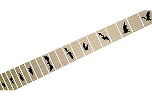 GUITARCUSTOM Bats Fret Markers Stickers Inlays Vinyl Guitar & Bass Adesivi Chitarra (nero)