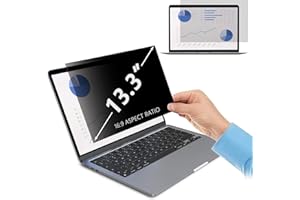 PaceBid Filtre de Confidentialité Premium, Film Protection Anti Regard pour Écran d'Ordinateur & Moniteur (13.3" Pouces), Filtre confidentialité pour écran d'ordinateur Portable 13.3 Pouces