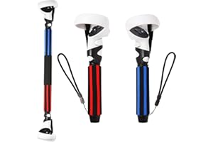 IYUUVR VR Game Handle Attachments for Quest 2,VR Handles Extension Grips and Gorilla Tag Long Arm Handle Extenders for Oculus Quest 2(Striped Style)