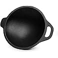 EUGOR from House of TheHealthyCliQ Cast Iron Appa Chatti/Appam Pan/Appam Patra/kallu Pre- Seasoned with Organic Cooking Oil (APPAM) - Black