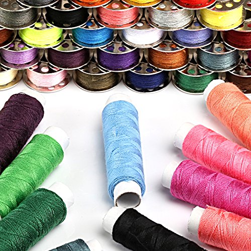 LIHAO Nähgarn Set 64-teilig Syngarn Polyester Nähmaschinengarn 32 Farben - 8