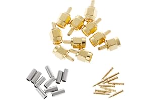 UNGROL JOYKK 10 pièces connecteur mâle SMA à sertir RG174 RG316 connecteur de câble LMR100 - Or
