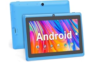 Haehne 7 Pouces Tablette Tactile, Android 5.0 Quad Core Tablet PC, 1Go RAM 8Go ROM, Double Caméras, WiFi, Bluetooth, Bleu Ciel