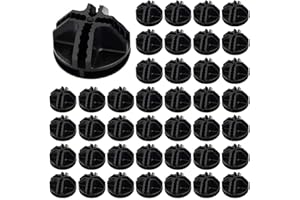 Luabue 40Pcs Wire Cube Connectors Black Plastic Grid Cube Modular Storage Cube Connectors C&C Grid Connectors Interlocking Connector for Modular Closet Storage Organizer & DIY Wire Cube Storage Unit