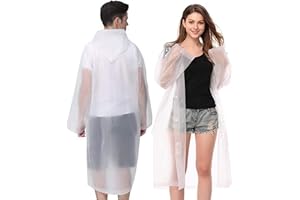 GUKOY Płaszcz przeciwdeszczowy 2-pak ponczo przeciwdeszczowe dla mężczyzn kobiet dorosłych, przenośny płaszcz przeciwdeszczowy wielokrotnego użytku z kapturem