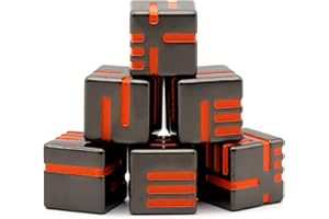 Metalowe kości D6, HNCCESG 6-stronne kości 6 sztuk solidne metalowe kości do gry dla DND Dungeons and Dragons gra fabularna D&D akcesoria prezent