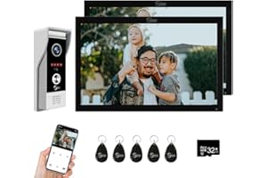 ANJIELO SMART 1080P Wired Video Door Phone Doorbell Intercom System, Door Entry System with 10 Inch Touch Screen, Support Auto Recording Infrared Night Vision PIR Motion Detection (2)