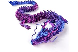 LGWJHCY Ornamento D'acquario Blu-Rosso Dragon, Decorazioni per Mini Acquari 3d, Giunti mobili Ornament Draghi, Ornamenti per le Vasche Pesce Drago per Accessori per Acquari per Ufficio.