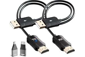 LXJADAP HDMI sans Fil, décodage 4K 1080P Émetteur et récepteur HDMI sans Fil pour Le Streaming de fichiers vidéo et Audio d'un Ordinateur Portable ou d'un PC vers Une TV HD ou Un projecteur, Noir