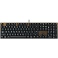 CHERRY KC 200 MX, Mechanical Office Keyboard with Anodised Metal Plate, EU Layout (QWERTY), Wired, MX2A SILENT RED Switches, Bronze/Black