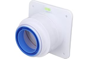 TEFOLA Valvola di ritegno per cappa da cucina, adattatore per condotto per smorzatore di tiraggio posteriore, valvola di ritegno per canna fumaria di scarico fumi universale a una via per cucina bagno