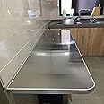 TAOZUYING Breakfast Bar Table, Folding Wall Mounted Tables Fold-down Wall Table Kitchen Drop Leaf Dining Table Work Table | Small Space Saving Hanging Table, Stainless Steel (Size : 60×40cm marriage