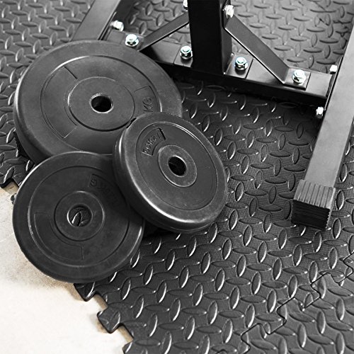 TecTake 12 x Bodenschutz Matte Schutzmatten Set Fitness Unterlegmatte EVA-Schaum | Maße pro Matte: ca. 63×63 cm - 3