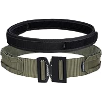 IDOGEAR Cintura Tattica Molle Cintura Militare Cintura modulare per rigatori Cintura da Combattimento Regolabile con Cintura Interna e Set di Cinture Esterne (Medium, Black