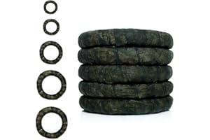 ‎DEKOPRINZ DekoPrinz Strohkränze mit Vlies, 5 Stück | ø 30 cm Durchmesser | 5 cm Stärke | Strohrömer, Türkranz, Deko-Kranz, Kranz-Rohling, Strohring