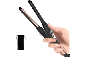 UMIGA Pencil Straightener, 2-in-1 Mini Hair Straightener, Travel-Size with 4 Adjustable Temperatures,Portable Lightweight Design for Short Hair & Beards