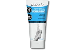 Babaria - Crema Hidratante Pies 150 Ml | Crema Pies Secos Y Agrietados | Activo Desodorante Para Eliminar Olor Del Pie | Nutre Talones Agrietados | Vegano