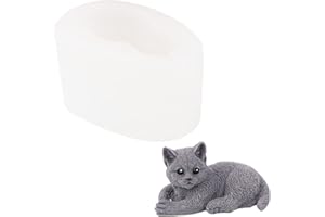 JS MOLD Moule en silicone en forme d'animaux 3D, en silicone, moule en silicone pour savon, bougie de chien, moule en résine époxy pour gâteaux, savons, décoration de gâteaux fondant (2#)